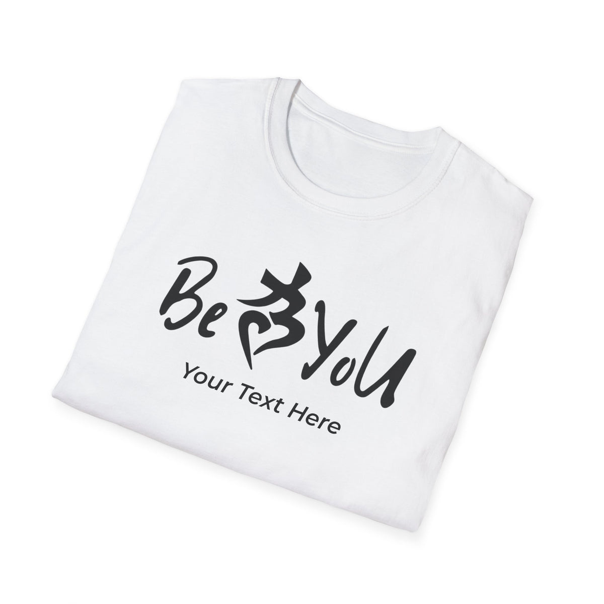 Custom BeYoU Unisex Crew Neck T-Shirt (Add Your Own Text)