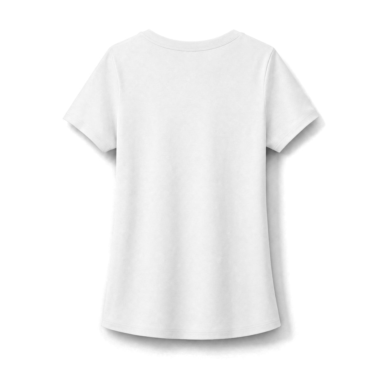 Women's BeYoU White Flex Scoop Neck Tee