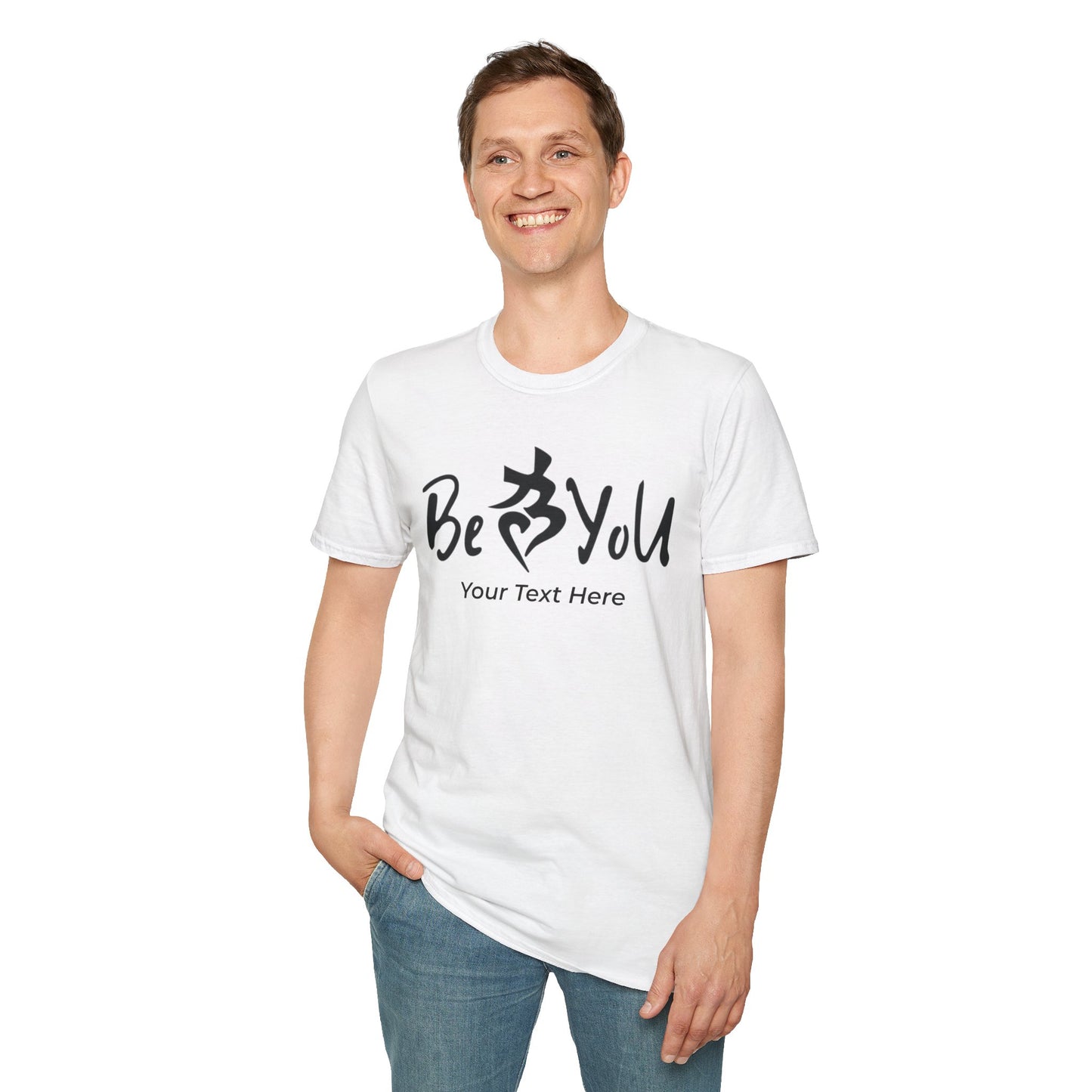 Custom BeYoU Unisex Crew Neck T-Shirt (Add Your Own Text)