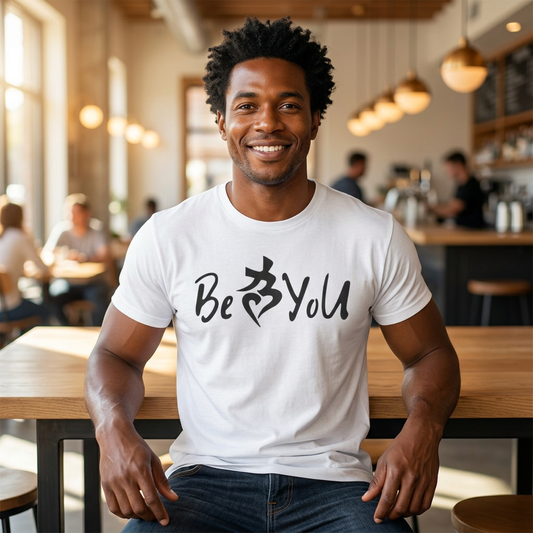 White Crew Neck BeYoU T‑Shirt (Unisex)