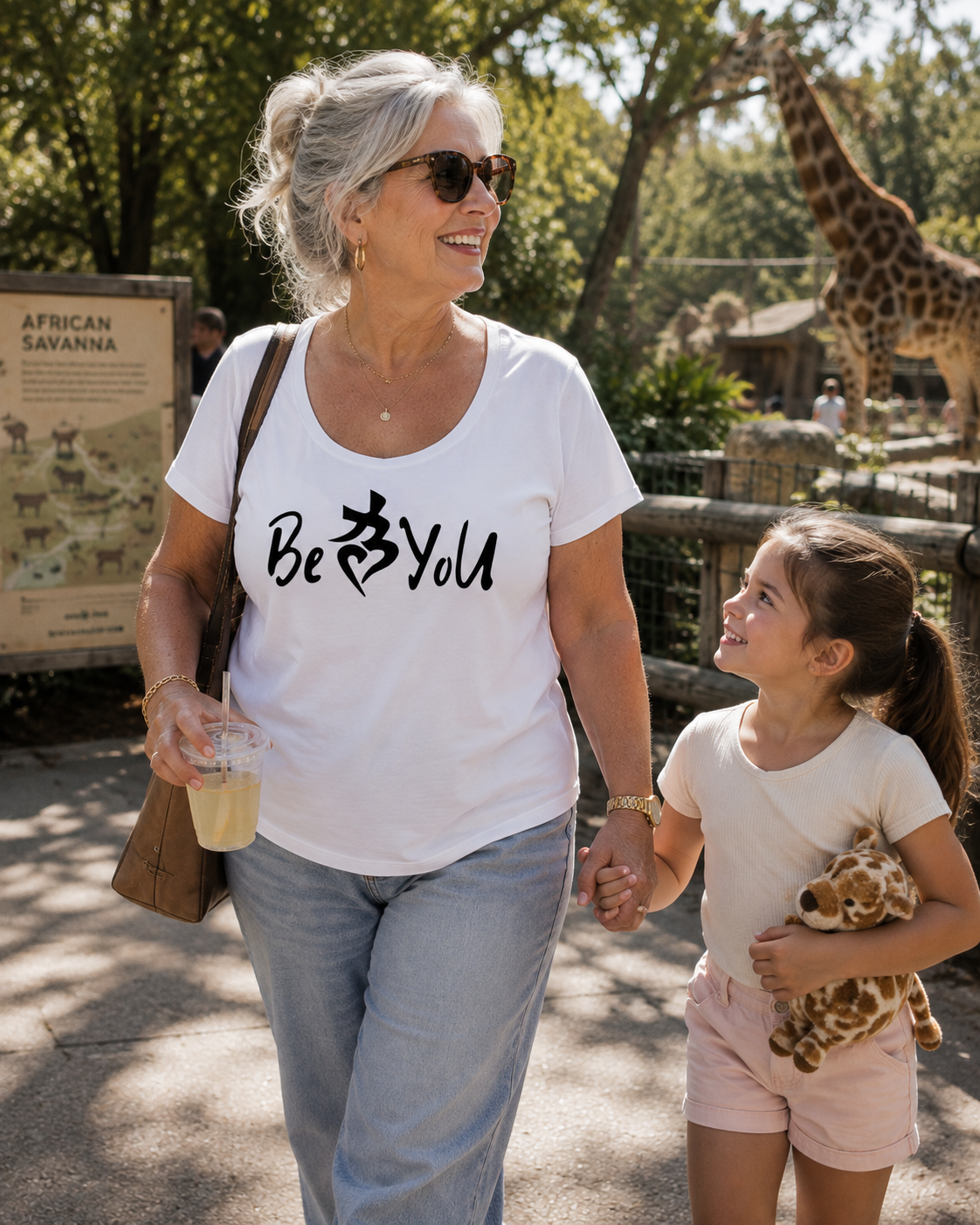 Women's BeYoU White Flex Scoop Neck Tee