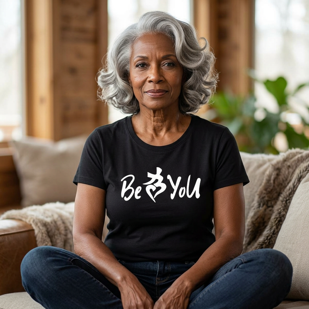 Black BeYoU Women's Flex Scoop Neck Tee