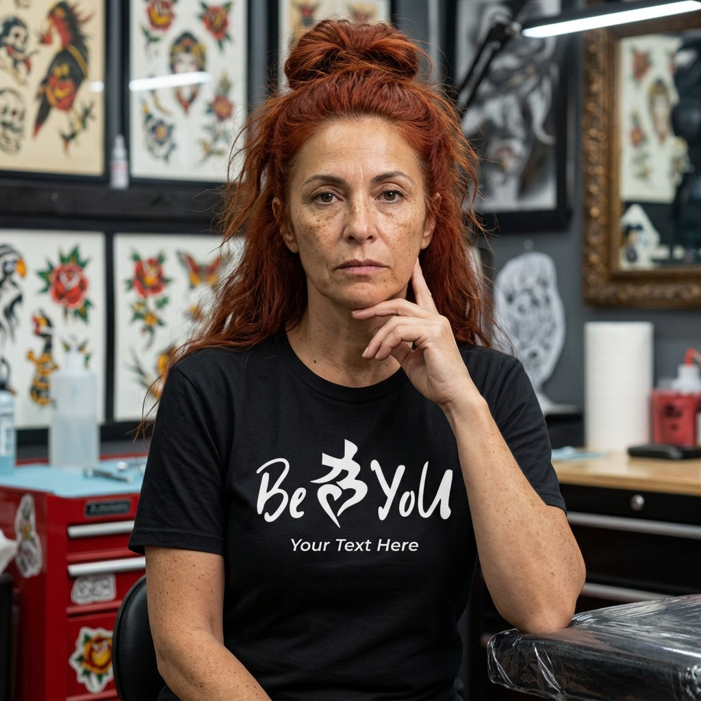 Black Custom BeYoU Unisex Crew Neck T-Shirt (Add Your Own Text)