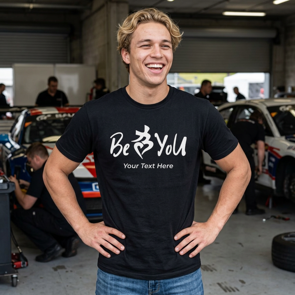 Black Custom BeYoU Unisex Crew Neck T-Shirt (Add Your Own Text)