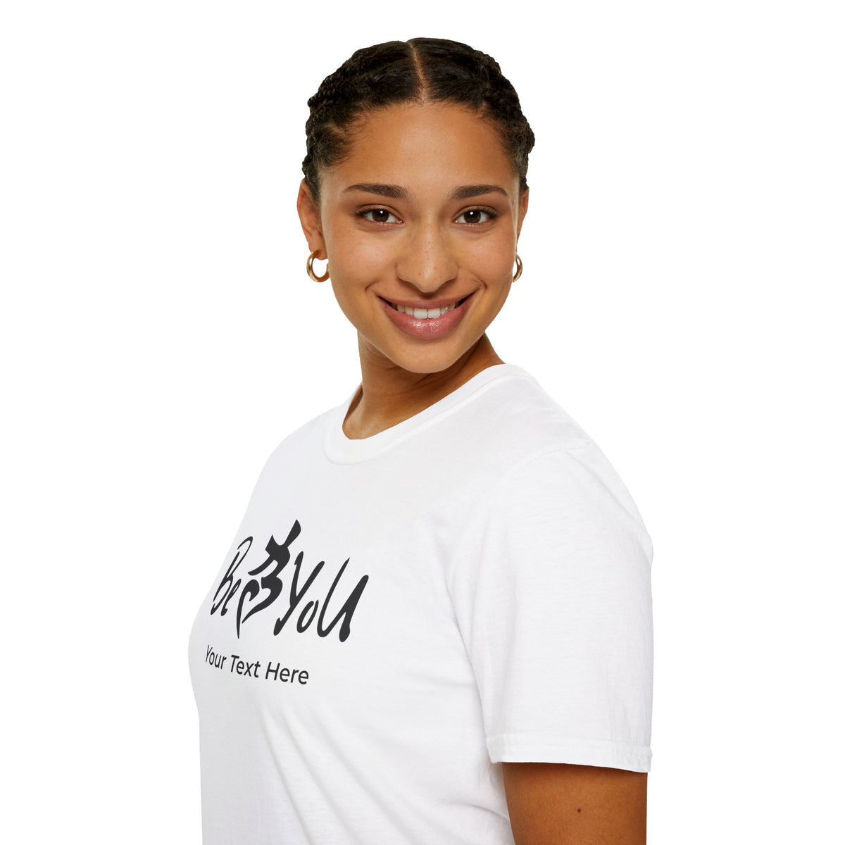 Custom BeYoU Unisex Crew Neck T-Shirt (Add Your Own Text)