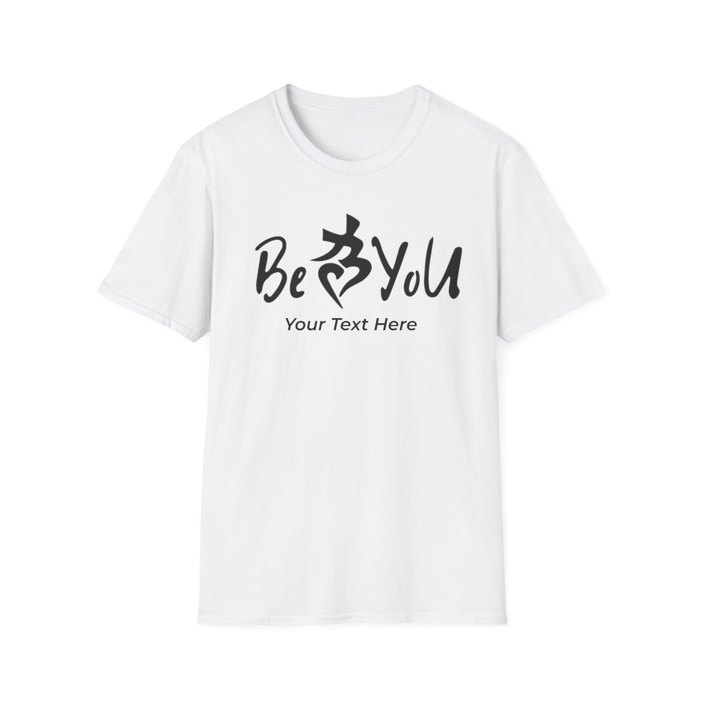Custom BeYoU Unisex Crew Neck T-Shirt (Add Your Own Text)