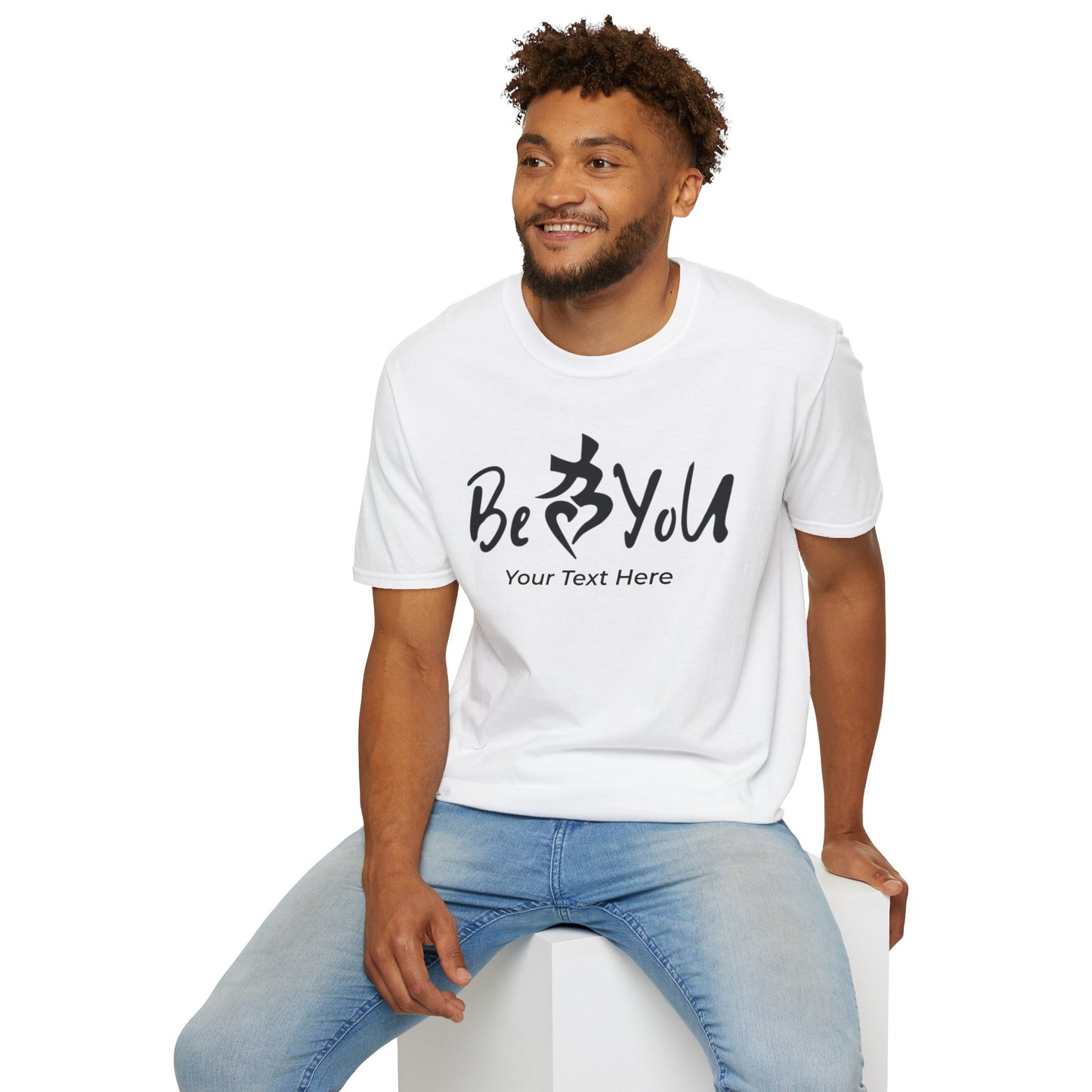 Custom BeYoU Unisex Crew Neck T-Shirt (Add Your Own Text)
