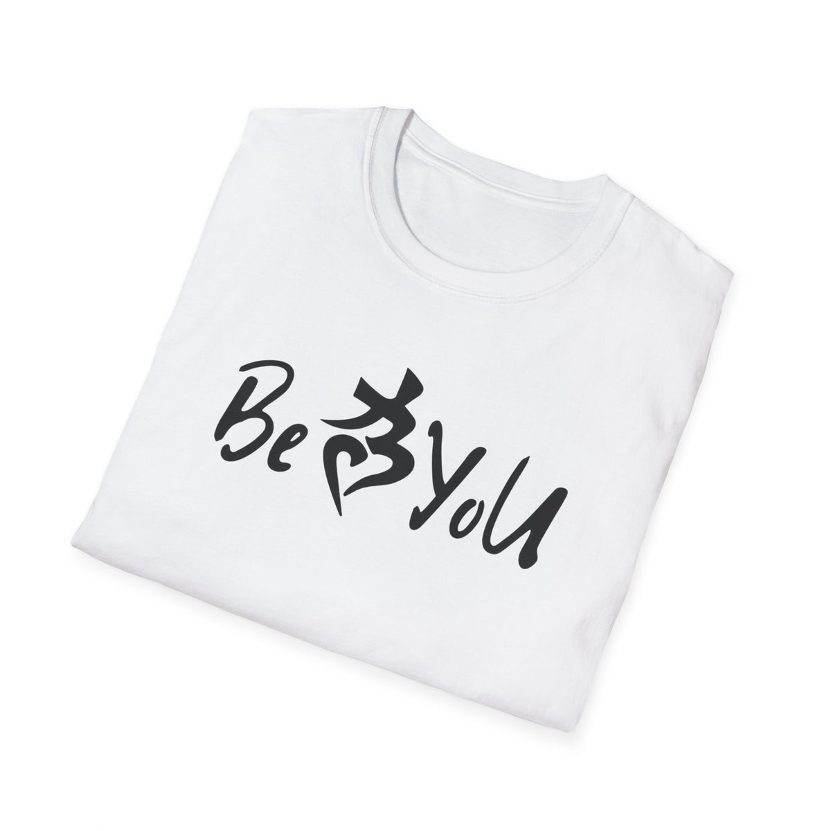 White Crew Neck BeYoU T‑Shirt (Unisex)