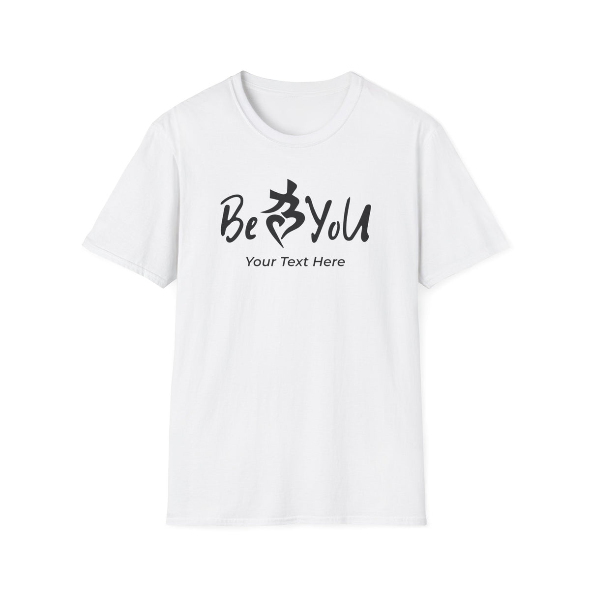 Custom BeYoU Unisex Crew Neck T-Shirt (Add Your Own Text)