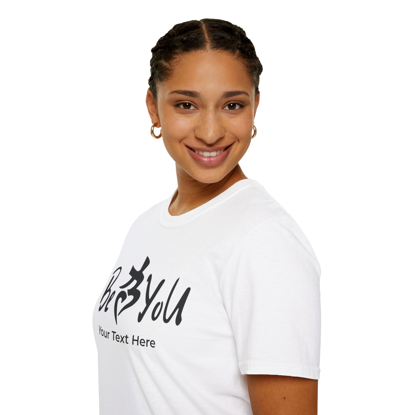 Custom BeYoU Unisex Crew Neck T-Shirt (Add Your Own Text)