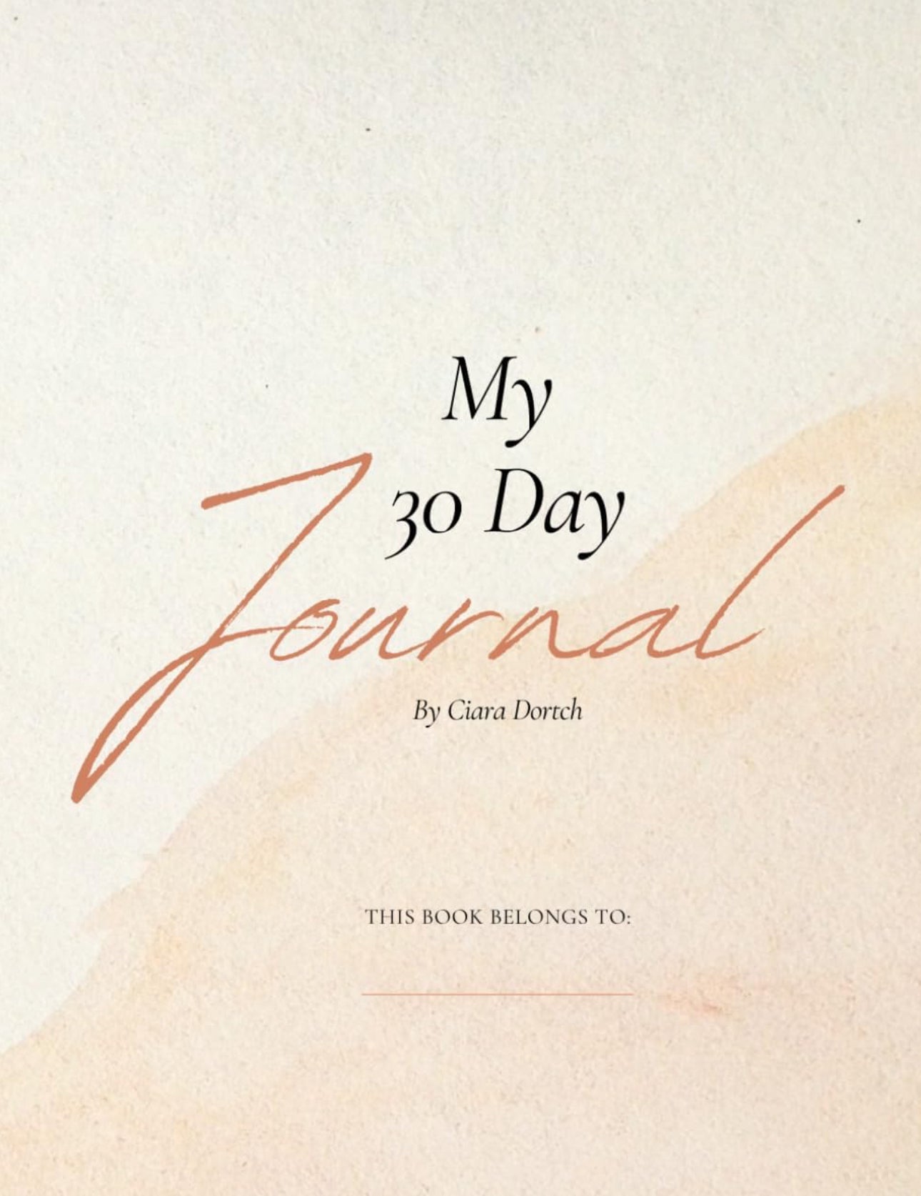 30 Day Journal